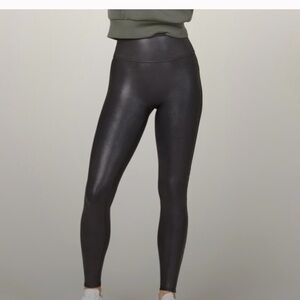 SPANX Women's Black Faux Leather Leggings